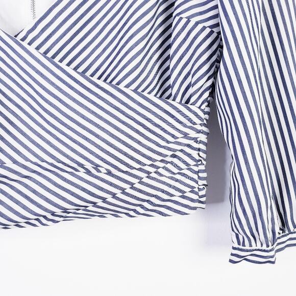 ALI & JAY Striped Cocktails Please 3/4 Sleeve Top Zip up Back Size Medium - Picture 7 of 10